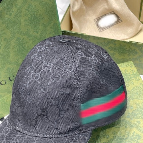 Casquette en Toile Noire GG avec bande Web photo 3