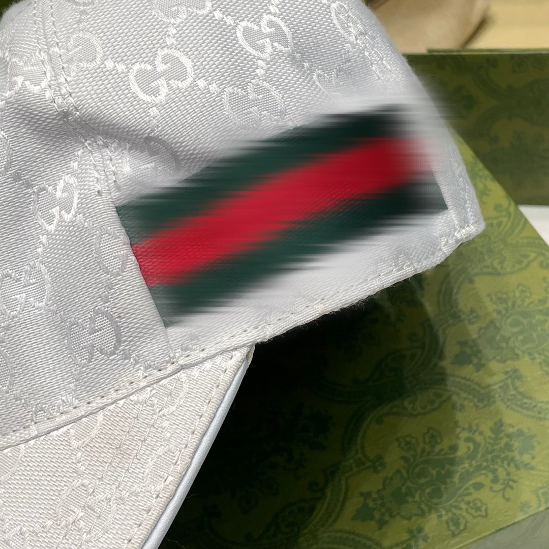 Casquette en toile Blanche GG avec bande Web photo 2