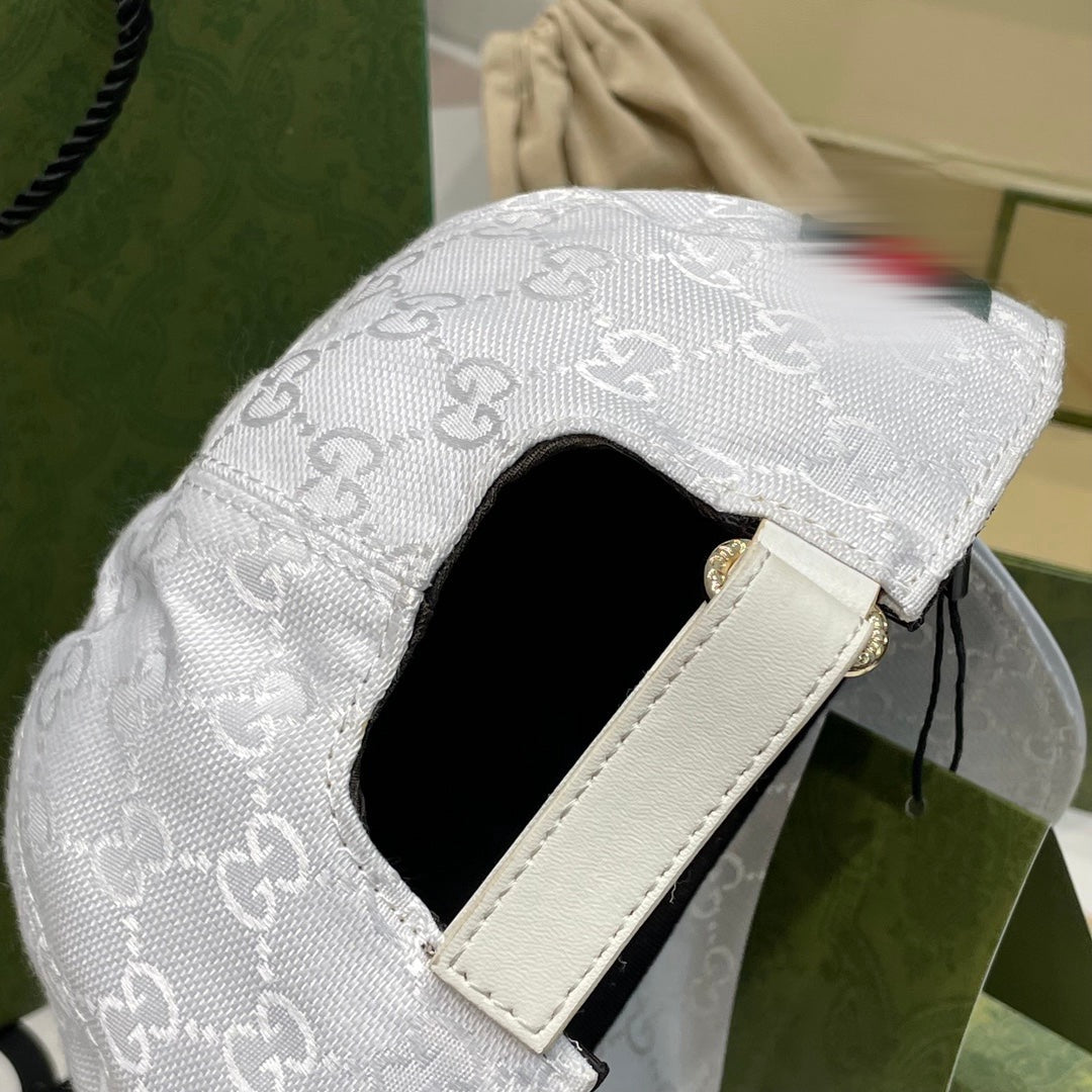 Casquette en toile Blanche GG avec bande Web photo 3