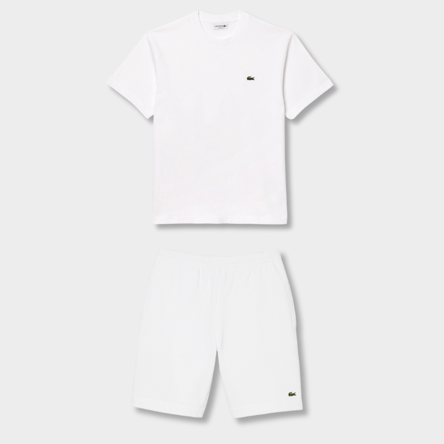 Ensemble short-t-shirt Lac-ste Blanc