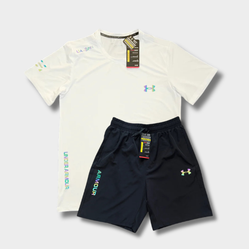 Ensemble short-t-shirt Under Fluo Blanc