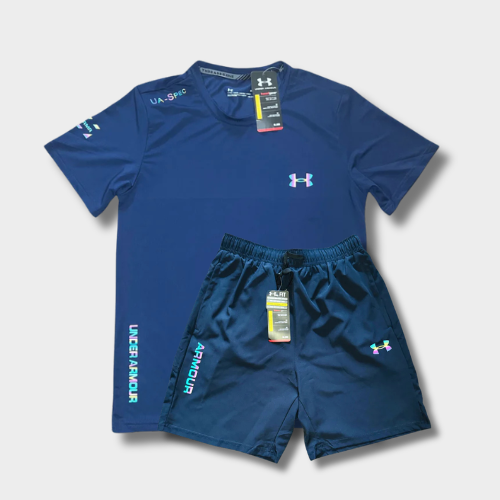 Ensemble short-t-shirt Under Fluo Bleu