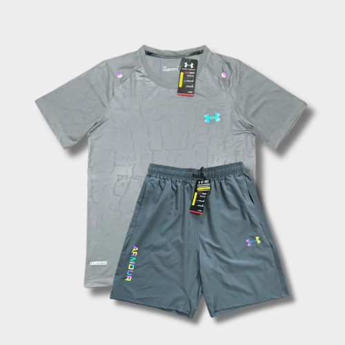 Ensemble short-t-shirt Under Fluo Gris
