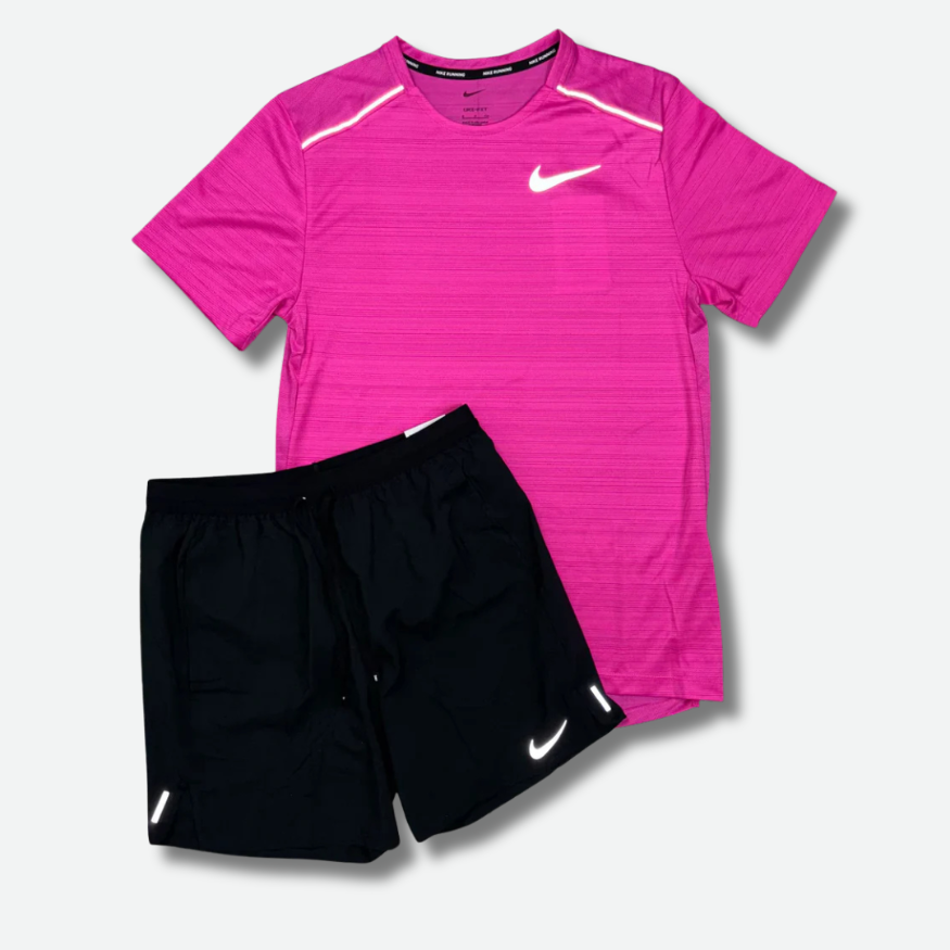 Ensemble short-t-shirt running Rose vif