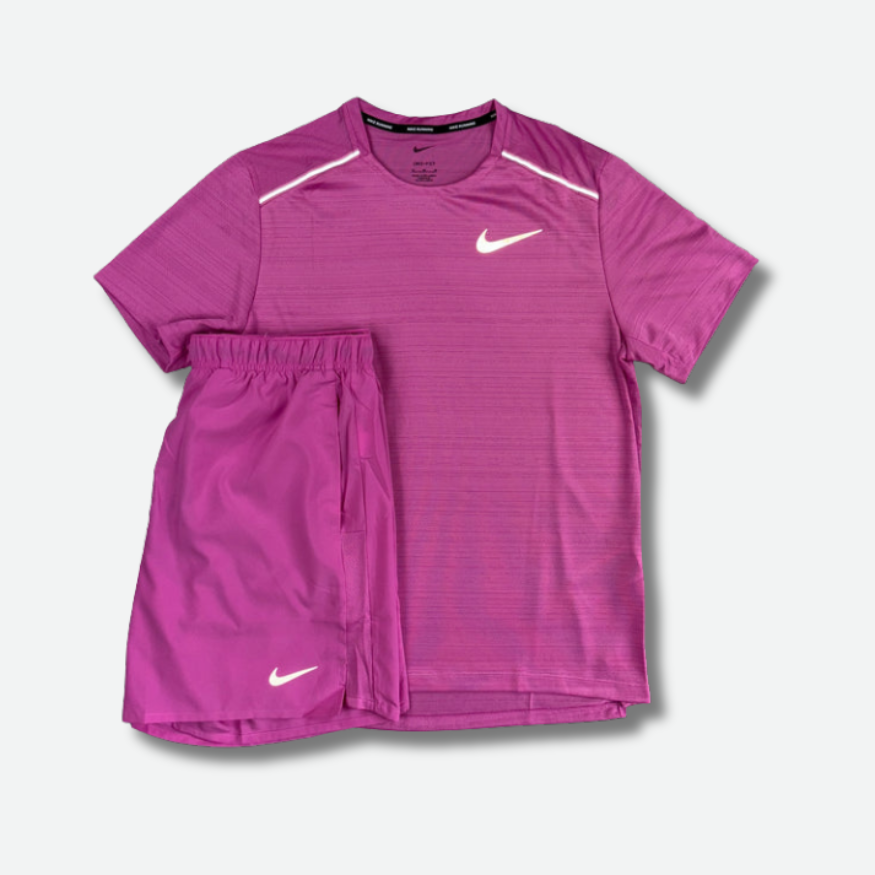 Ensemble short-t-shirt running Rose