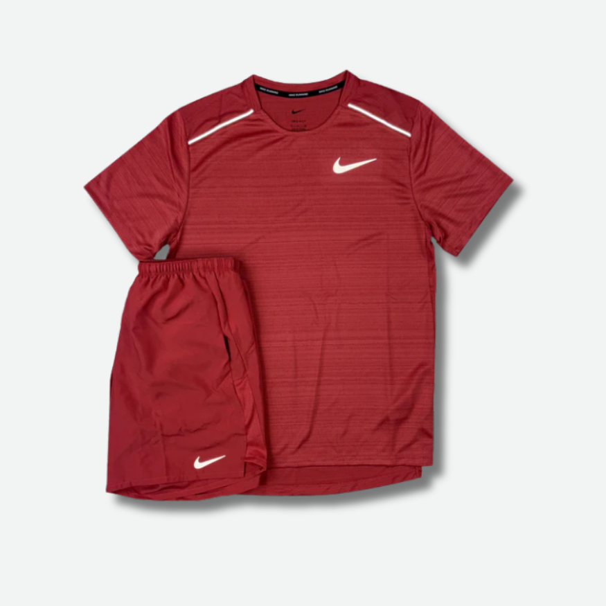 Ensemble short-t-shirt running Rouge