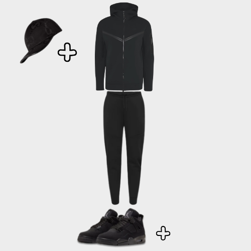 Outfit Tech Fleece Black + Casquette Offerte photo 2