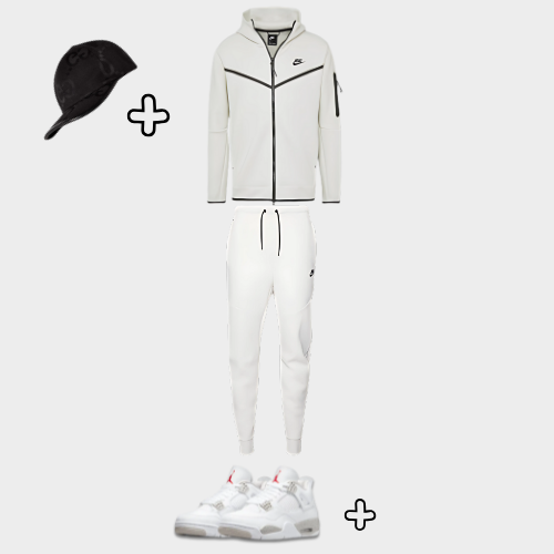 Outfit Tech Fleece Blanc + Casquette Offerte photo 2