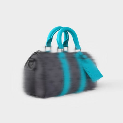Sacoche LV Keepall Noire-Bleue photo 2